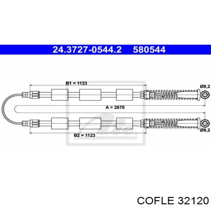 321.20 Cofle cable de freno de mano delantero