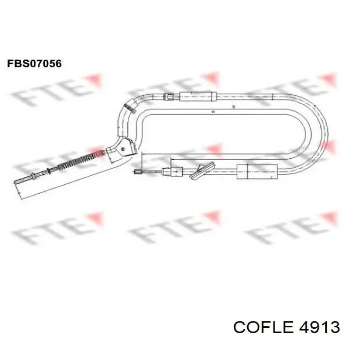 Cable de freno de mano trasero izquierdo para Peugeot 309 (3C, 3A)