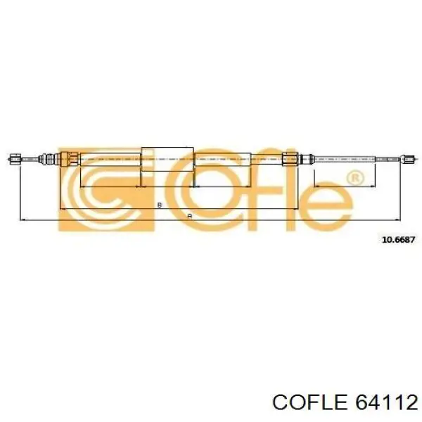 64112 Cofle cable de freno de mano trasero derecho/izquierdo