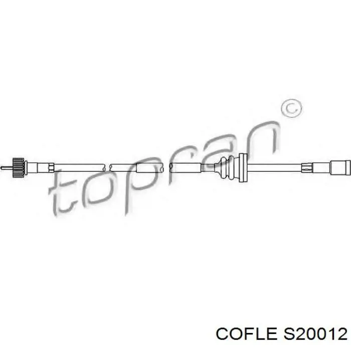Árbol flexible del velocímetro para Opel Astra (56, 57)