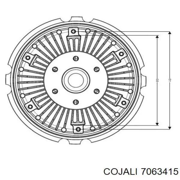 7063415 Cojali embrague, ventilador del radiador