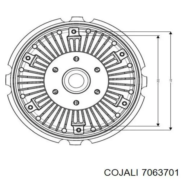 7063701 Cojali embrague, ventilador del radiador