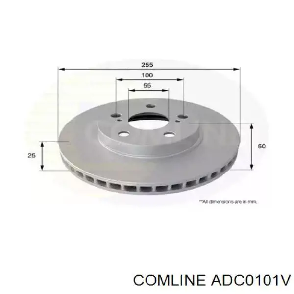 ADC0101V Comline freno de disco delantero