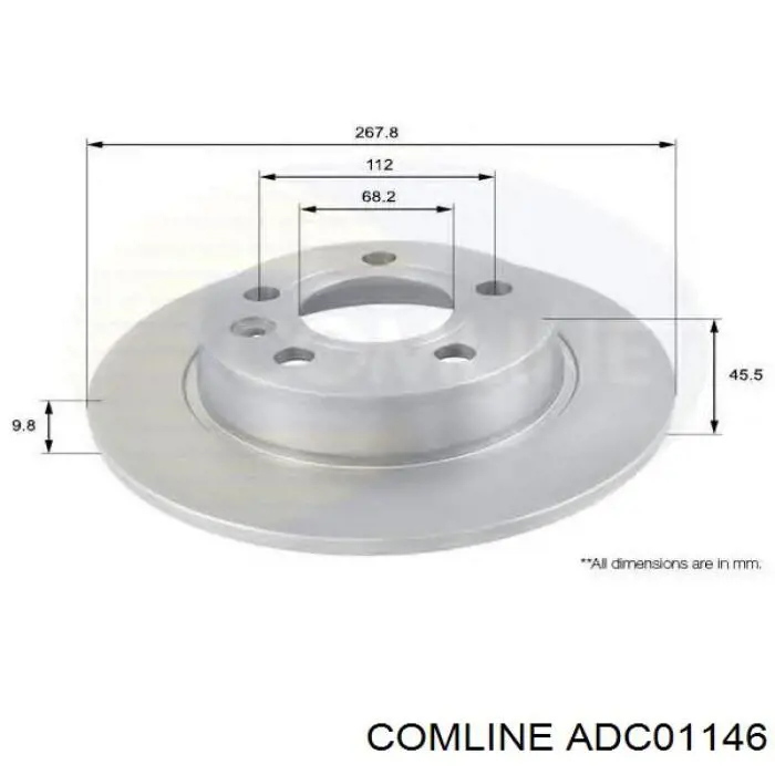 Disco de freno trasero Toyota Auris E15