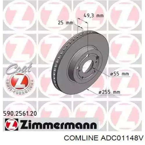 ADC01148V Comline freno de disco delantero