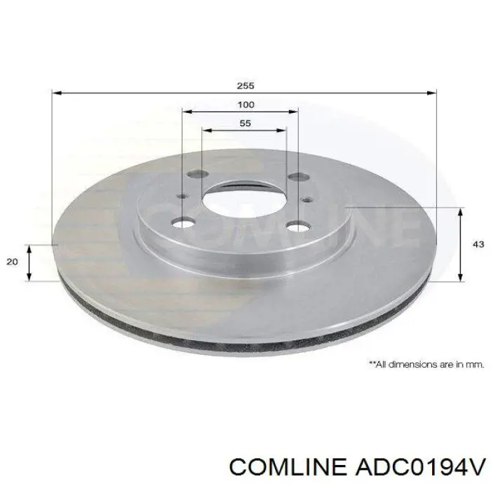 ADC0194V Comline freno de disco delantero