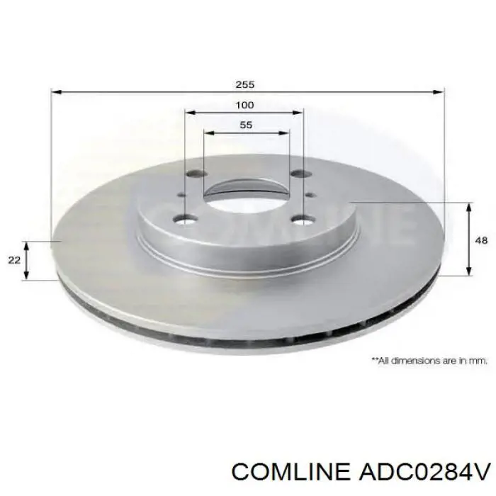 ADC0284V Comline freno de disco delantero