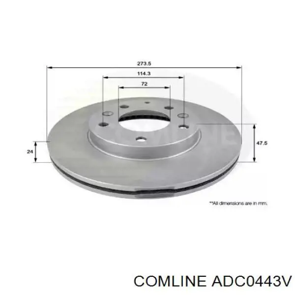 ADC0443V Comline freno de disco delantero