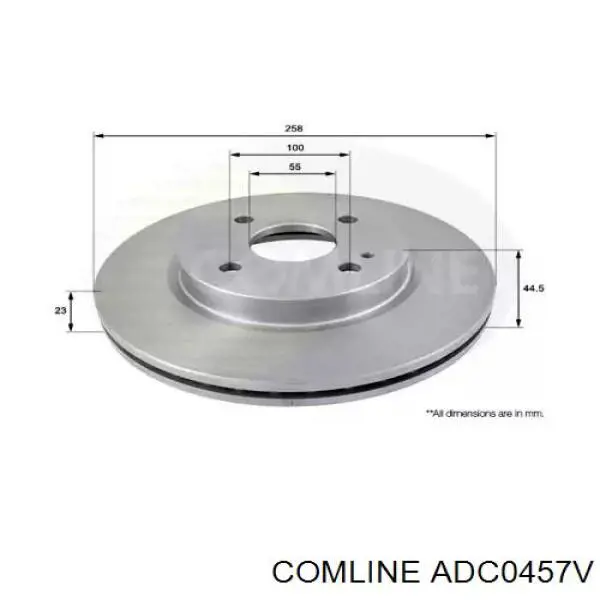 ADC0457V Comline freno de disco delantero