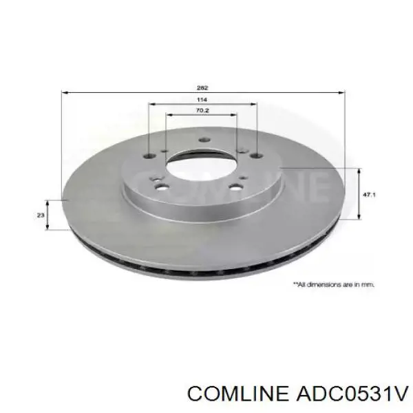 ADC0531V Comline freno de disco delantero