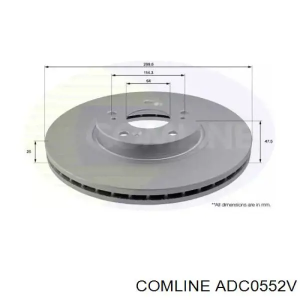 ADC0552V Comline freno de disco delantero