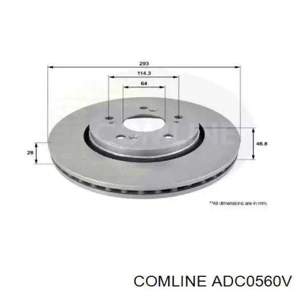 ADC0560V Comline freno de disco delantero