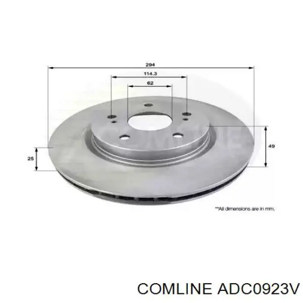 ADC0923V Comline freno de disco delantero