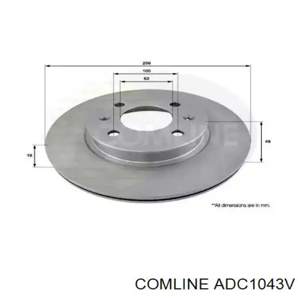 ADC1043V Comline freno de disco delantero