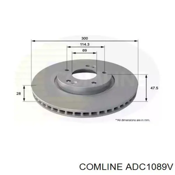 ADC1089V Comline freno de disco delantero