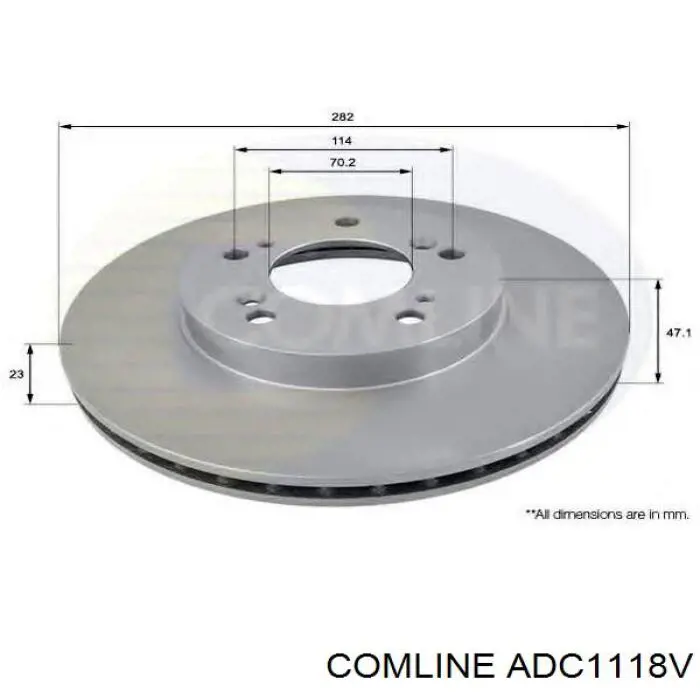 ADC1118V Comline freno de disco delantero