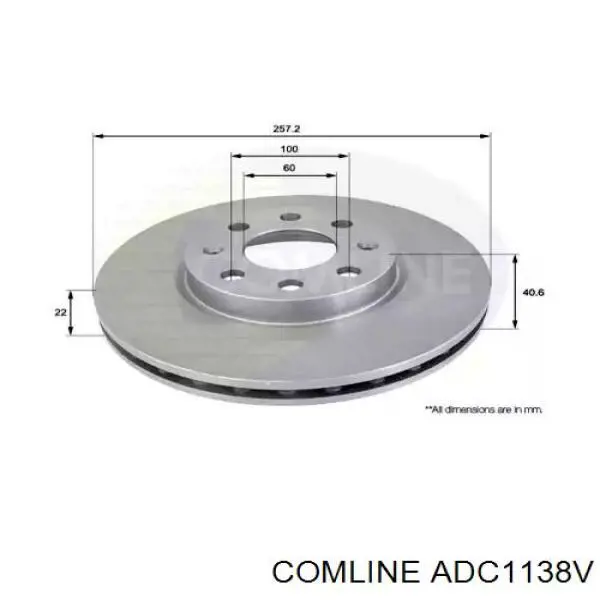 ADC1138V Comline freno de disco delantero