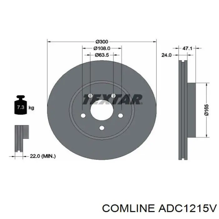 Freno de disco delantero Jaguar X-type CF1