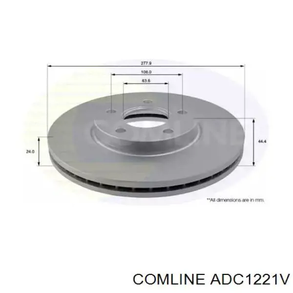 ADC1221V Comline freno de disco delantero