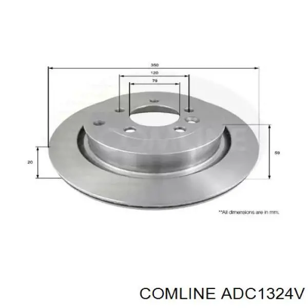 ADC1324V Comline disco de freno trasero