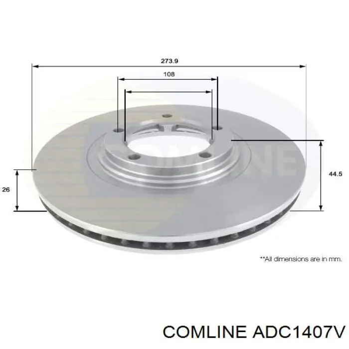 Disco de freno ADC1407V Comline