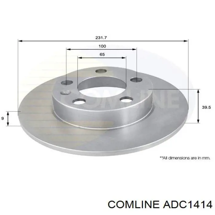 ADC1414 Comline disco de freno trasero