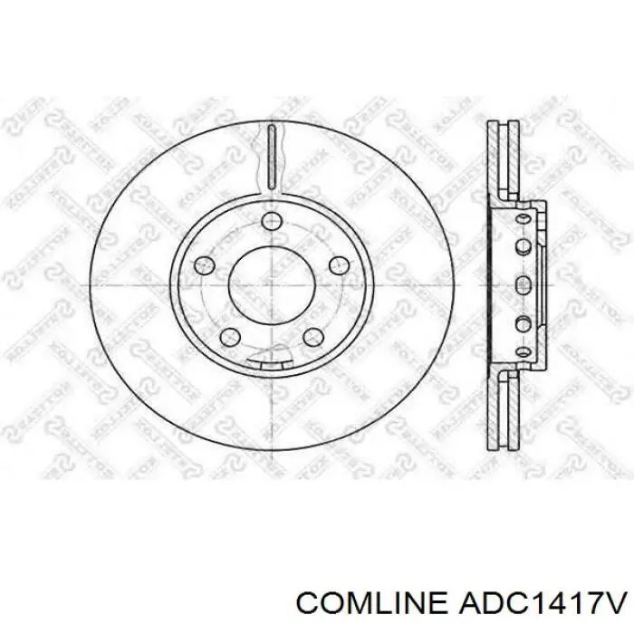 Disco de freno ADC1417V Comline