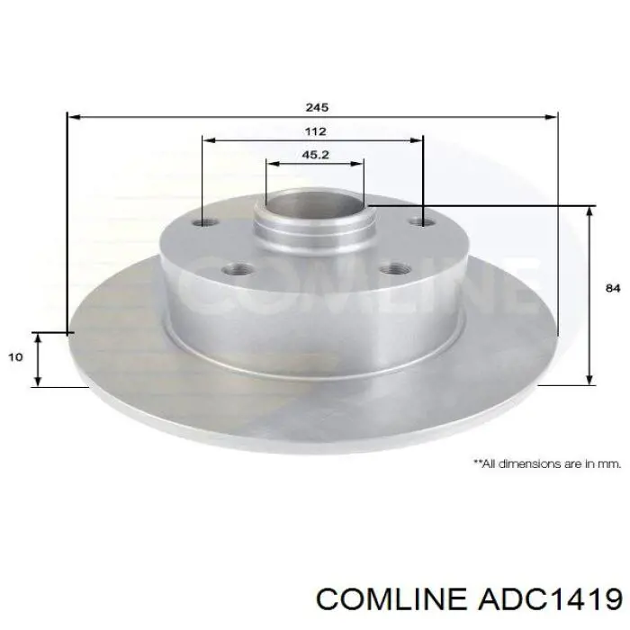 ADC1419 Comline disco de freno trasero