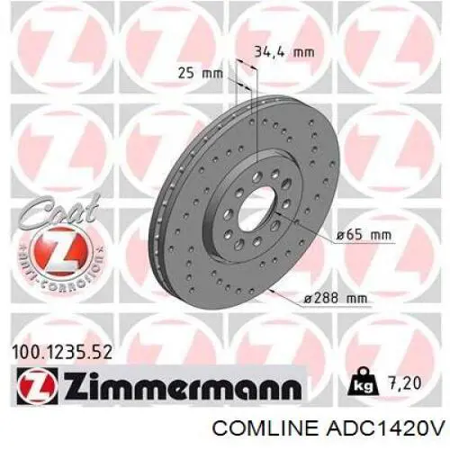 Freno de disco delantero Mercedes E C124