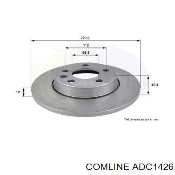 ADC1426 Comline disco de freno trasero