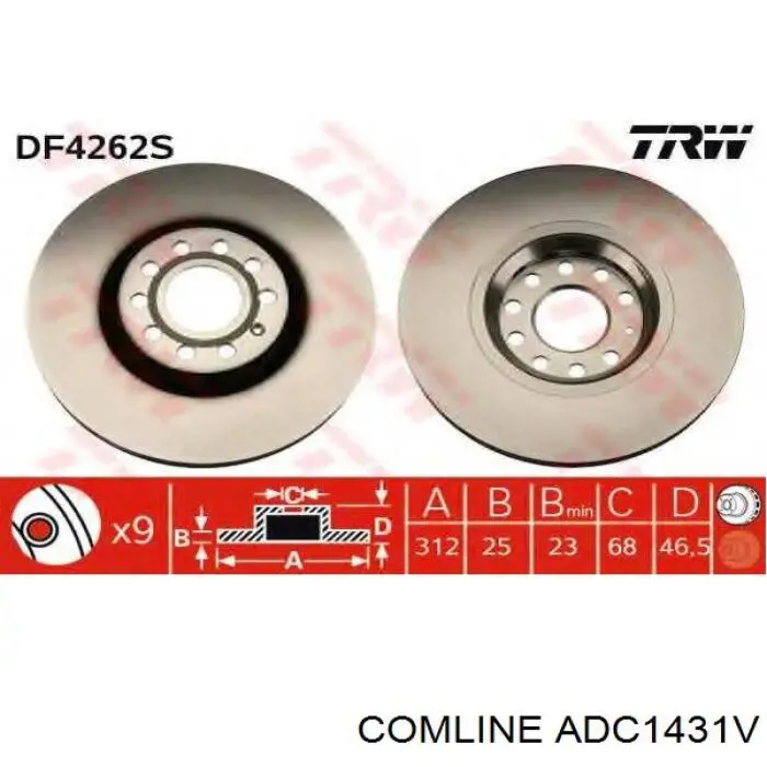 ADC1431V Comline freno de disco delantero