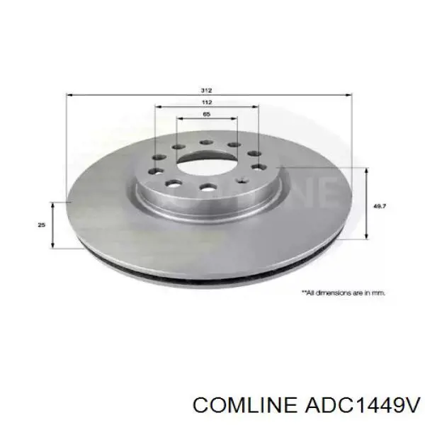 Comprar ADC1449V Comline Freno de disco delantero