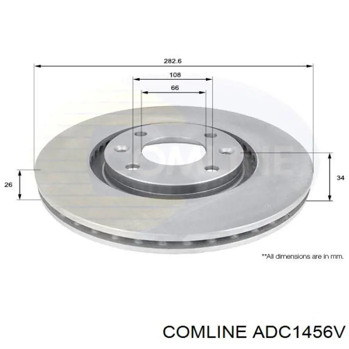Comprar ADC1456V Comline Freno de disco delantero