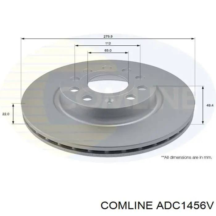 ADC1456V Comline freno de disco delantero