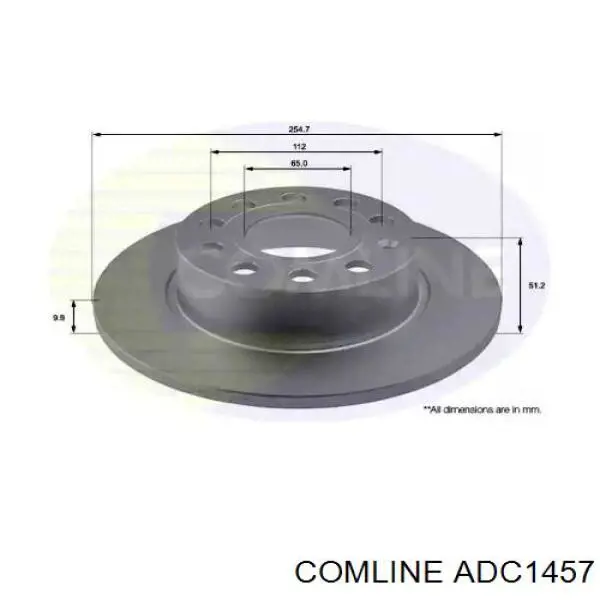 ADC1457 Comline disco de freno trasero