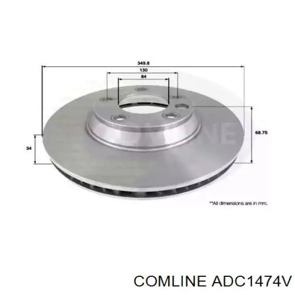 ADC1474V Comline freno de disco delantero