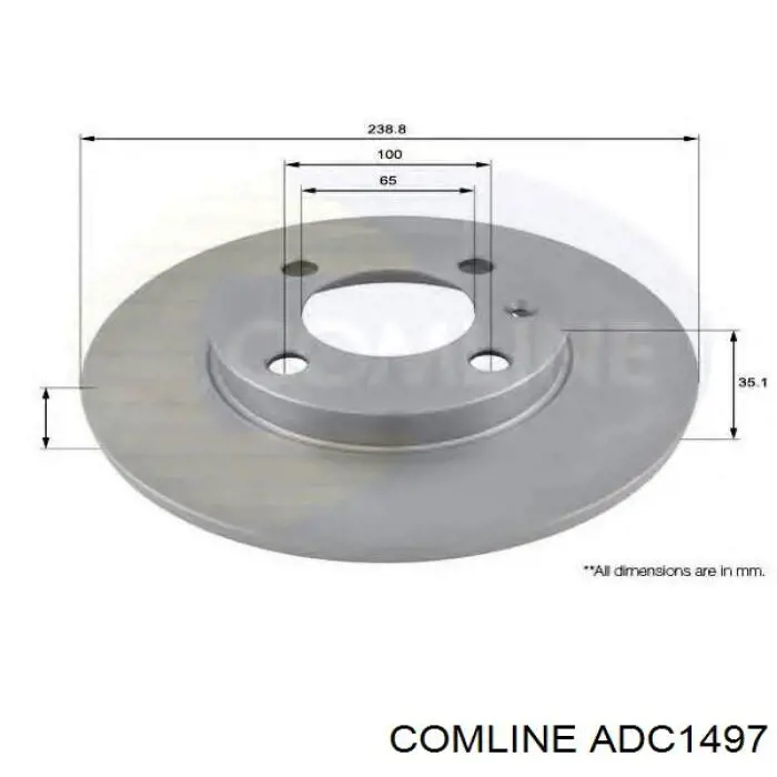 ADC1497 Comline disco de freno trasero
