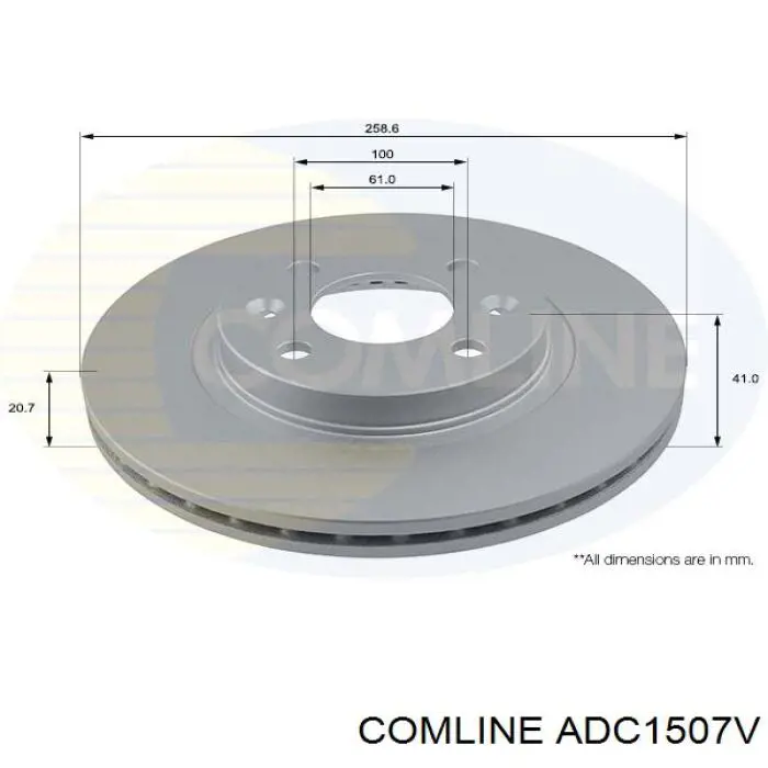 ADC1507V Comline freno de disco delantero