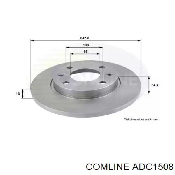 ADC1508 Comline freno de disco delantero