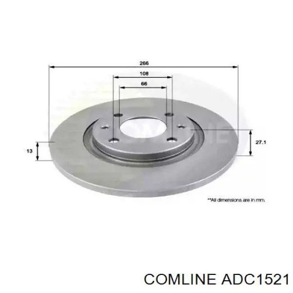 ADC1521 Comline freno de disco delantero