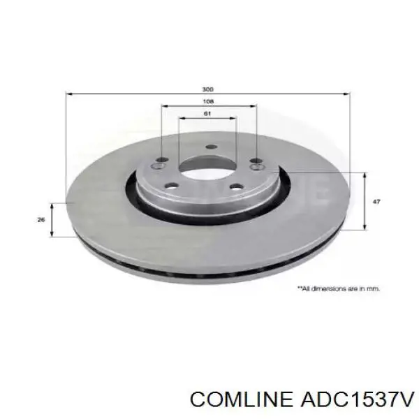 ADC1537V Comline freno de disco delantero