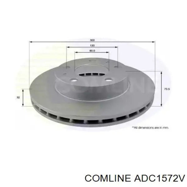 ADC1572V Comline freno de disco delantero