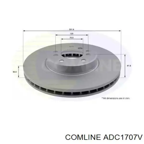 ADC1707V Comline freno de disco delantero