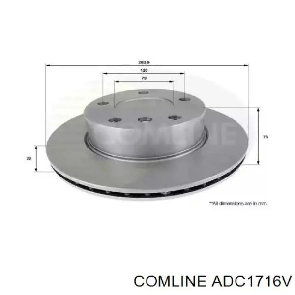 ADC1716V Comline freno de disco delantero