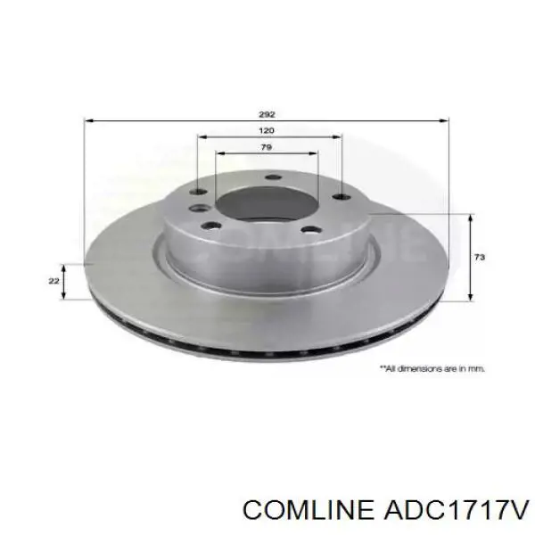 ADC1717V Comline freno de disco delantero