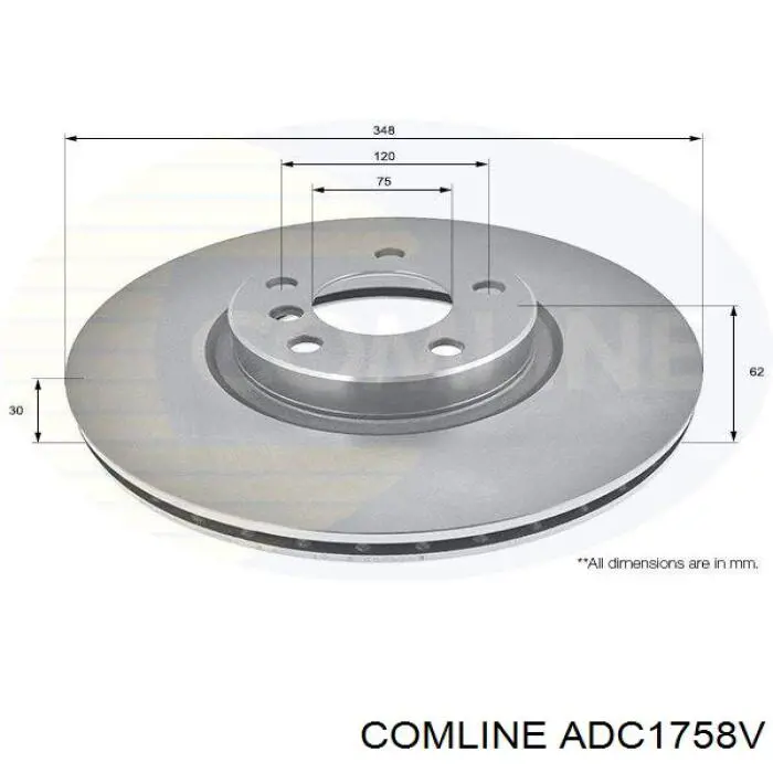 ADC1758V Comline Freno de disco trasero