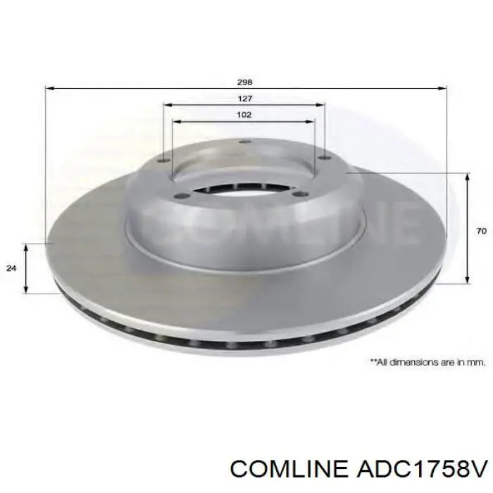 Disco de freno trasero Comline ADC1758V precio, desde 57,97 EUR
