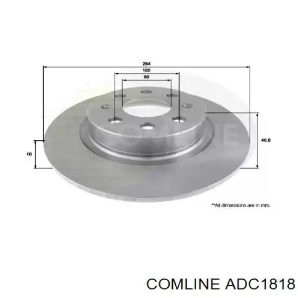 Disco de freno trasero Comline ADC1818 precio, desde 26,65 EUR