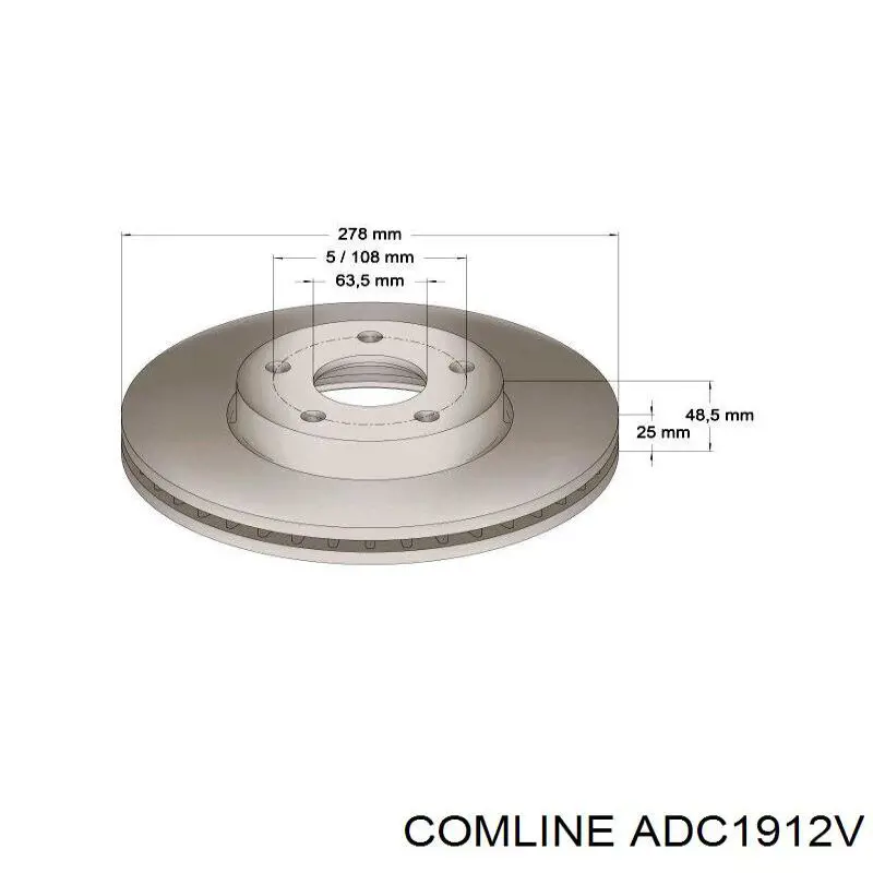 Disco de freno ADC1912V Comline