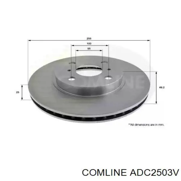 ADC2503V Comline freno de disco delantero